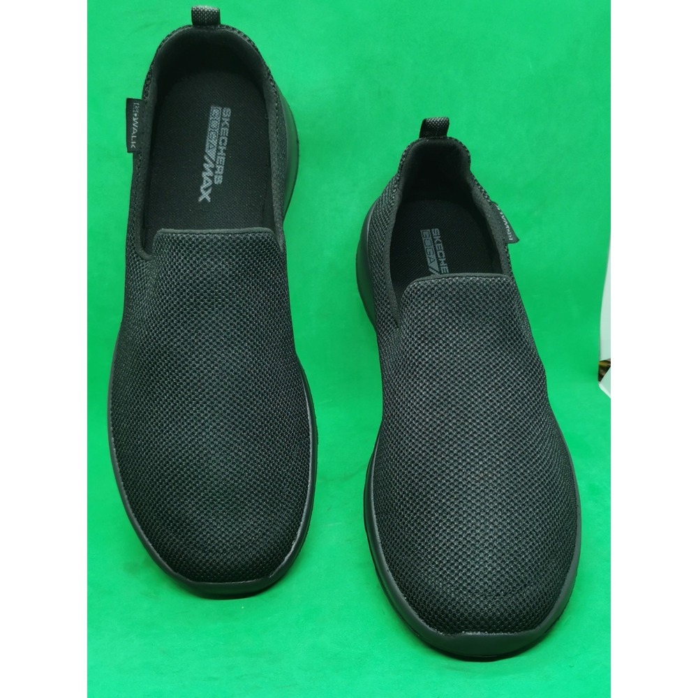 NEW Skechers Womens Go Walk Goga Max Slip-On Shoes Walking Black Size 10